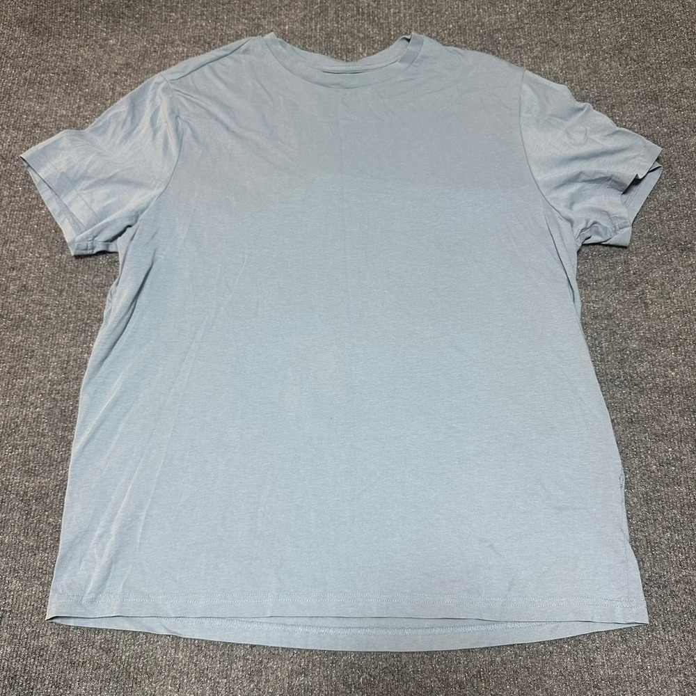 HM Regular Fit Short Sleeve T-Shirt Light Blue Mens Large Crew Neck Tee